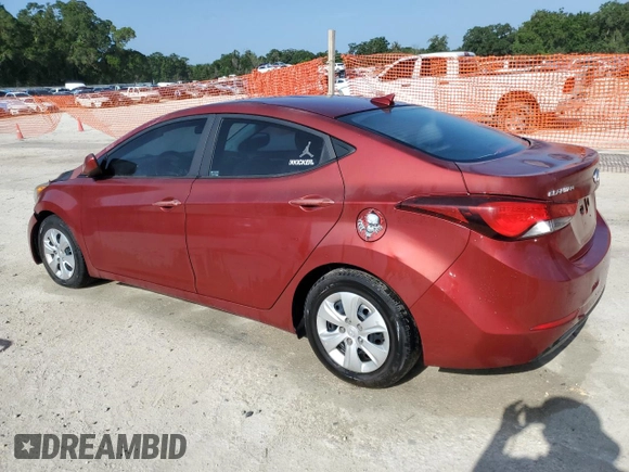 2016 Hyundai Elantra SE with VIN 5NPDH4AE7GH752562, listed as a Copart auction lot 58916065 with 156,829 mi miles and Clean title. Bid and sale history available at DreamBid. Image 2.