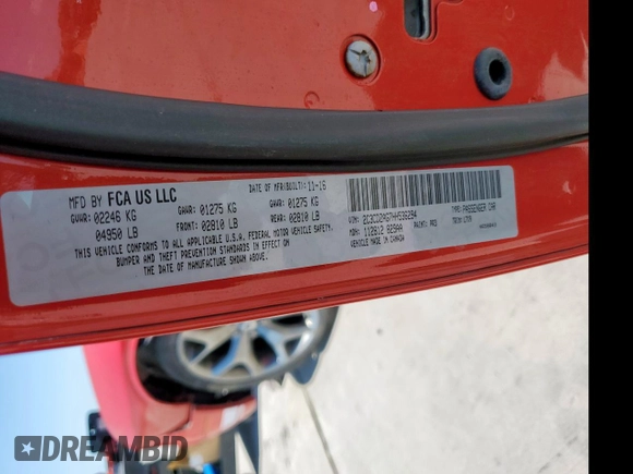 2017 Dodge Challenger SXT z VIN 2C3CDZAG7HH536294, wystawiony jako Copart lot #54160885 z przebiegiem 118 209 mil mil oraz Szkoda całkowita • Salvage title. Historia ofert i sprzedaży dostępna na DreamBid. Obrazek 13.