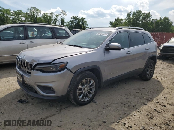 2020 Jeep Cherokee Latitude Plus with VIN 1C4PJLLB9LD625987, listed as a Copart auction lot 55484324 with 67,452 mi miles and Salvage Title. Bid and sale history available at carsss.com. Image 1.