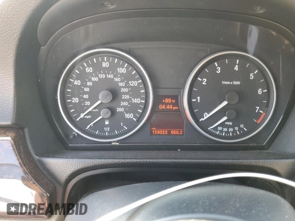 2007 BMW 3 Series 328i with VIN WBAVC53527FZ74813, listed as a Copart auction lot 62311675 with 159,332 mi miles and Salvage title. Bid and sale history available at DreamBid. Image 9.
