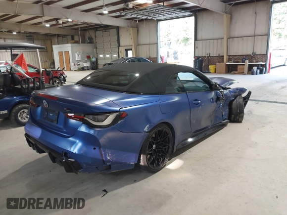 2023 BMW M4 Competition xDrive with VIN WBS33BA06PCL41709, listed as a IAAI auction lot 42395952 with 24,066 mi miles and . Bid and sale history available at DreamBid. Image 4.