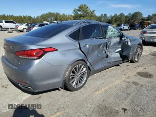 2015 Hyundai Genesis 3.8L with VIN KMHGN4JE0FU084609, listed as a Copart auction lot 42638375 with 87,119 mi miles and Salvage Title. Bid and sale history available at DreamBid. Image 3.