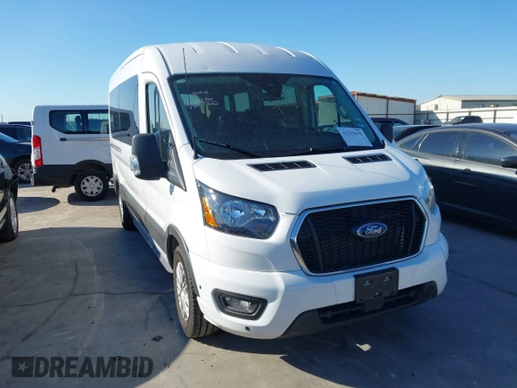2024 Ford Transit Passenger XL with VIN 1FBAX2C82RKA51776, listed as a IAAI auction lot 42218695 with 23,221 mi miles and . Bid and sale history available at DreamBid. Image 1.