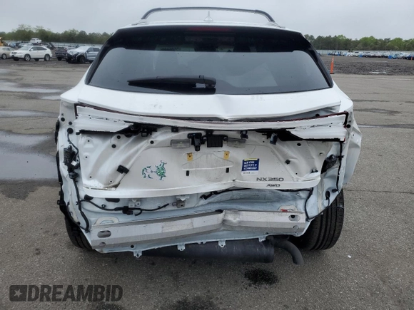 2024 Lexus NX 350 with VIN 2T2AGCEZ8RC039846, listed as a Copart auction lot 56861105 with 20,876 mi miles and Salvage title. Bid and sale history available at DreamBid. Image 6.