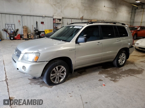 2007 Toyota Highlander Hybrid with VIN JTEHW21A270038923, listed as a Copart auction lot 53184065 with 289,365 mi miles and Clean Title. Bid and sale history available at carsss.com. Image 1.