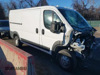 2023 Ram ProMaster Cargo with VIN 3C6LRVAG2PE540096, listed as a IAAI auction lot 41654729 with 17,568 mi miles and . Bid and sale history available at DreamBid. Image 1.