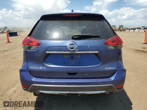 2017 Nissan Rogue SV with VIN KNMAT2MV1HP547195, listed as a Copart auction lot 60706425 with 138,162 mi miles and Salvage title. Bid and sale history available at DreamBid. Image 6.