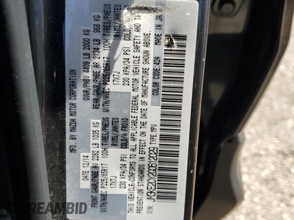 2016 Mazda CX-5 Touring with VIN JM3KE2CY2G0612029, listed as a Copart auction lot 53810155 with 159,915 mi miles and Salvage Title. Bid and sale history available at DreamBid. Image 13.
