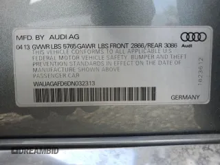 2013 Audi A8 3.0L with VIN WAUAGAFD6DN032313, listed as a Copart auction lot 65157945 with 100,194 mi miles and Clean title. Bid and sale history available at DreamBid. Image 12.
