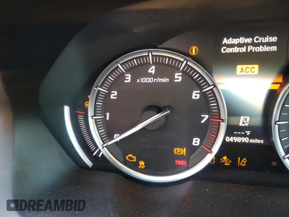 2020 Acura TLX w/Technology Pkg with VIN 19UUB2F49LA002850, listed as a Copart auction lot 83321444 with 49,890 mi miles and Salvage Title. Bid and sale history available at carsss.com. Image 9.