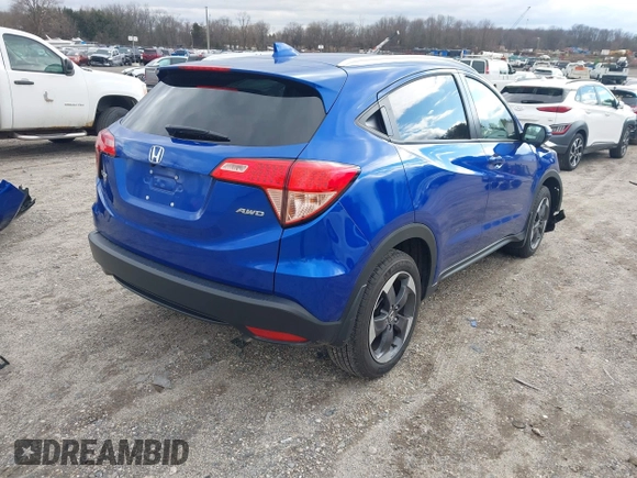 2018 Honda HR-V EX-L Navi with VIN 3CZRU6H76JM705801, listed as a IAAI auction lot 41555125 with 12,729 mi miles. Bid and sale history available at carsss.com. Image 4.
