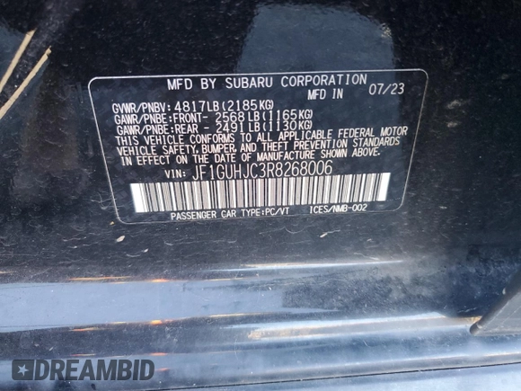 2024 Subaru Impreza RS with VIN JF1GUHJC3R8268006, listed as a Copart auction lot 79712534 with 14,942 mi miles and Salvage Title. Bid and sale history available at carsss.com. Image 12.