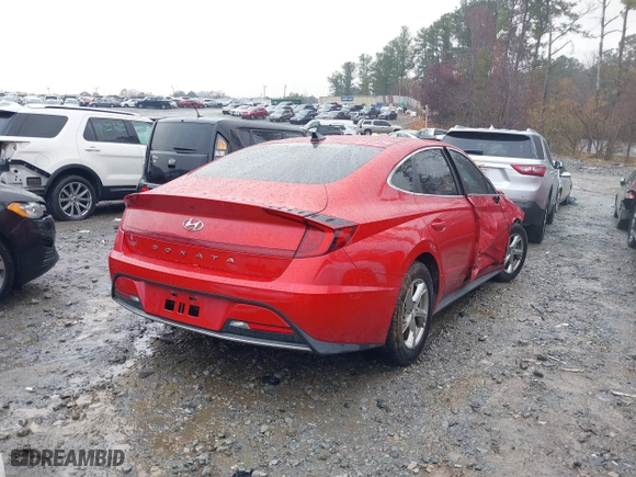 2020 Hyundai Sonata SE with VIN 5NPEG4JA9LH042996, listed as a IAAI auction lot 41013979 with 72,058 mi miles. Bid and sale history available at carsss.com. Image 4.