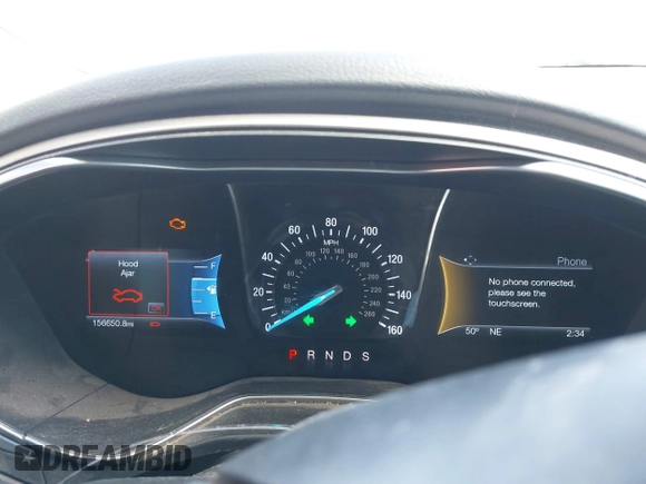 2016 Ford Fusion SE with VIN 3FA6P0HDXGR165311, listed as a IAAI auction lot 41763531 with 156,650 mi miles. Bid and sale history available at carsss.com. Image 7.