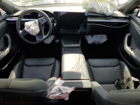 2023 Tesla Model S Plaid z VIN 5YJSA1E61PF528022, wystawiony jako Copart lot #53088135 z przebiegiem Nie podano mil oraz Czysty tytuł • Clean title. Historia ofert i sprzedaży dostępna na DreamBid. Obrazek 8.