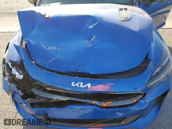 2022 Kia Stinger GT1 with VIN KNAE45LC4N6119944, listed as a Copart auction lot 73765534 with 54,963 mi miles and Salvage Title. Bid and sale history available at DreamBid. Image 12.