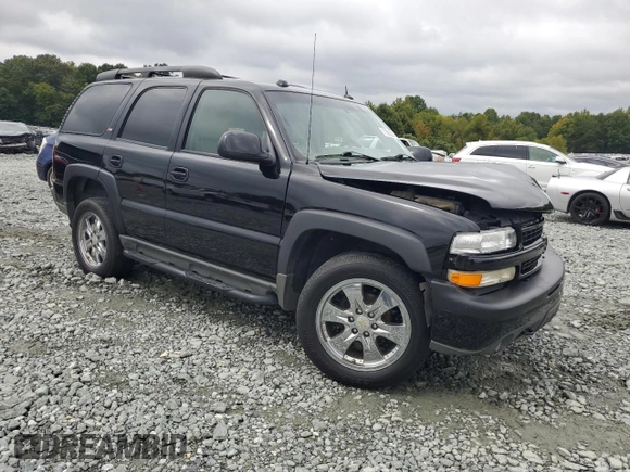 2005 Chevrolet Tahoe Z71 with VIN 1GNEK13T25R166929, listed as a Copart auction lot 71658224 with 0 mi miles and Salvage Title. Bid and sale history available at carsss.com. Image 4.