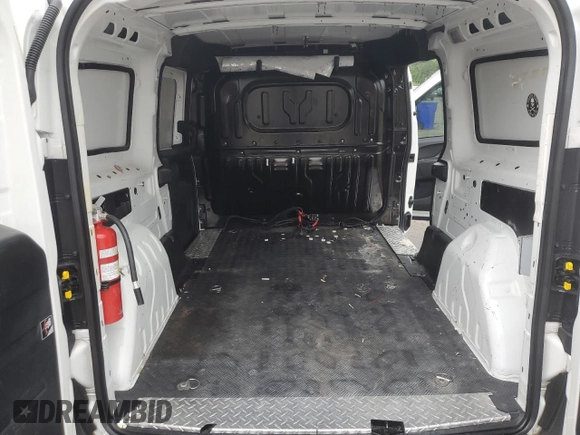 2019 Ram ProMaster City Cargo Tradesman with VIN ZFBHRFAB9K6M61891, listed as a Copart auction lot 56733985 with 81,763 mi miles and Salvage title. Bid and sale history available at DreamBid. Image 10.
