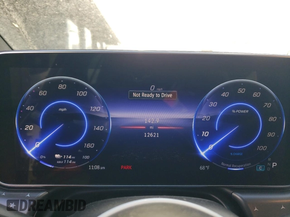 2022 Mercedes-Benz EQS with VIN W1KCG2DB5NA016394, listed as a Copart auction lot 78025024 with 12,621 mi miles and Salvage Title. Bid and sale history available at carsss.com. Image 9.