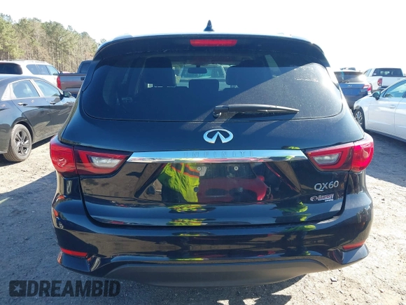 2018 Infiniti QX60 with VIN 5N1DL0MM1JC532827, listed as a IAAI auction lot 41853843 with 144,527 mi miles. Bid and sale history available at carsss.com. Image 16.