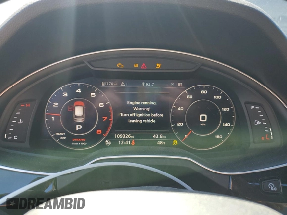 2017 Audi Q7 Premium Plus with VIN WA1LAAF79HD050642, listed as a Copart auction lot 52377535 with 109,326 mi miles and Clean Title. Bid and sale history available at DreamBid. Image 9.
