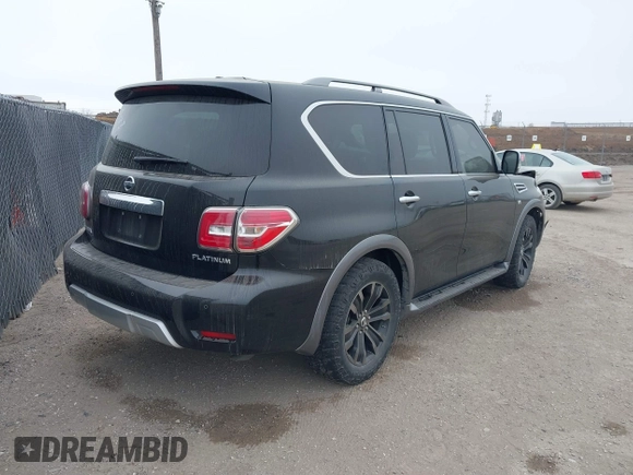 2018 Nissan Armada Platinum with VIN JN8AY2NF8J9333263, listed as a IAAI auction lot 41486915 with 126,536 mi miles. Bid and sale history available at carsss.com. Image 4.
