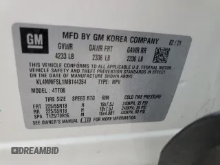 2021 Buick Encore GX Essence with VIN KL4MMFSL1MB144354, listed as a Copart auction lot 48575195 with 90,974 mi miles and Salvage title. Bid and sale history available at DreamBid. Image 15.