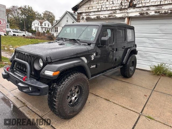 2018 Jeep Wrangler Unlimited Sport with VIN 1C4HJXDG8JW166409, listed as a Copart auction lot 71764992 with 33,521 mi miles and . Bid and sale history available at DreamBid. Image 2.