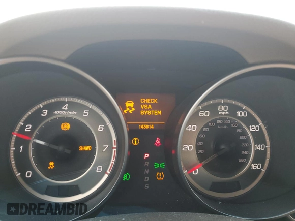 2012 Acura MDX Tech Pkg with VIN 2HNYD2H30CH504754, listed as a Copart auction lot 46655545 with 143,814 mi miles and Salvage Title. Bid and sale history available at carsss.com. Image 9.