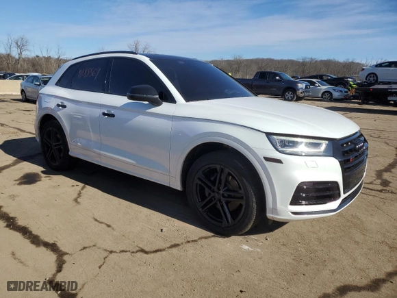 2018 Audi SQ5 Premium Plus with VIN WA1A4AFY7J2229609, listed as a Copart auction lot 40188564 with 0 miles and Salvage Title. Bid and sale history available at carsss.com. Image 4.