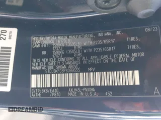 2023 Toyota Sienna XLE с VIN 5TDJSKFC6PS099555, выставлен на аукционе IAAI как лот 41743763 с пробегом 23 516 миль миль и . История ставок и продаж доступна на DreamBid. Изображение 9.
