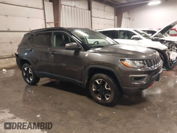 2018 Jeep Compass Trailhawk with VIN 3C4NJDDB4JT210451, listed as a IAAI auction lot 41239258 with 90,552 mi miles and . Bid and sale history available at carsss.com. Image 1.