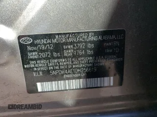 2013 Hyundai Elantra GLS z VIN 5NPDH4AE1DH256619, wystawiony jako Copart lot #50624295 z przebiegiem 99 006 mil mil oraz Szkoda całkowita • Salvage title. Historia ofert i sprzedaży dostępna na DreamBid. Obrazek 13.
