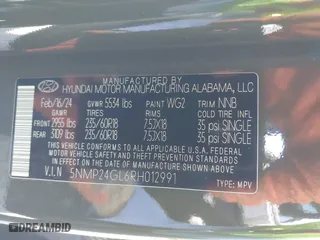 2024 Hyundai Santa Fe SEL with VIN 5NMP24GL6RH012991, listed as a IAAI auction lot 41818609 with 16,774 mi miles. Bid and sale history available at carsss.com. Image 9.