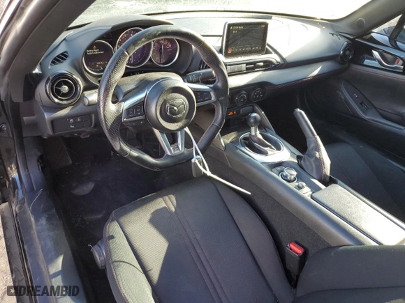 2017 Mazda MX-5 Miata RF Club with VIN JM1NDAL75H0109123, listed as a Copart auction lot 75933814 with 50,618 mi miles and Salvage Title. Bid and sale history available at carsss.com. Image 8.