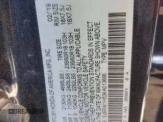 2019 Honda CR-V EX z VIN 5J6RW1H53KA013666, wystawiony jako Copart lot #48414085 z przebiegiem Nie podano mil oraz Szkoda całkowita • Salvage title. Historia ofert i sprzedaży dostępna na DreamBid. Obrazek 15.