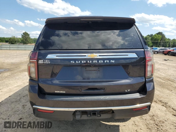 2022 Chevrolet Suburban LT z VIN 1GNSKCKT1NR288858, wystawiony jako Copart lot #56998095 z przebiegiem 96 859 mil mil oraz Szkoda całkowita • Salvage title. Historia ofert i sprzedaży dostępna na DreamBid. Obrazek 6.