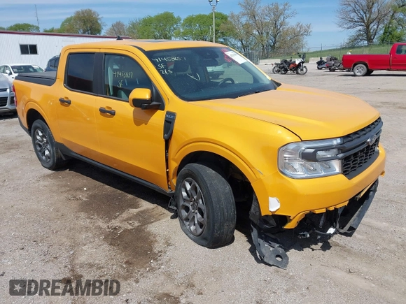 2022 Ford Maverick XL with VIN 3FTTW8F90NRA89835, listed as a IAAI auction lot 42211809 with 38,568 mi miles and . Bid and sale history available at DreamBid. Image 1.