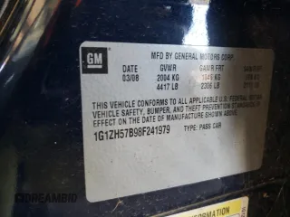2008 Chevrolet Malibu 1LT with VIN 1G1ZH57B98F241979, listed as a Copart auction lot 51655665 with Not Provided miles and Salvage Title. Bid and sale history available at DreamBid. Image 12.