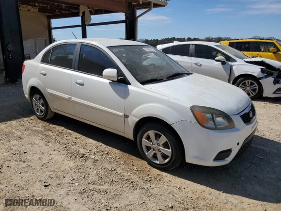 2011 Kia Rio LX with VIN KNADH4A39B6738256, listed as a Copart auction lot 47490545 with 125,068 mi miles and Clean Title. Bid and sale history available at carsss.com. Image 4.
