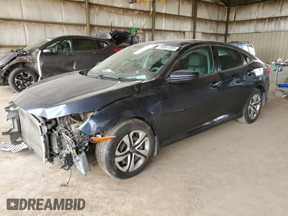 2017 Honda Civic Sedan LX with VIN 19XFC2F52HE072255, listed as a Copart auction lot 50661395 with 93,032 mi miles and Salvage Title. Bid and sale history available at carsss.com. Image 1.