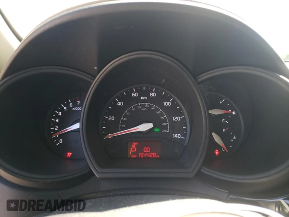 2016 Kia Rio LX with VIN KNADM4A36G6663261, listed as a Copart auction lot 56810774 with 154,428 mi miles and Salvage Title. Bid and sale history available at carsss.com. Image 9.