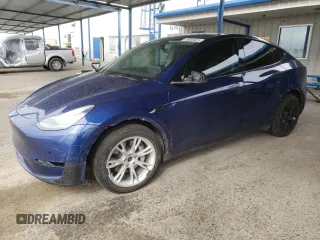 2021 Tesla Model Y Long Range with VIN 5YJYGDEE0MF096777, listed as a Copart auction lot 49005925 with 94,455 mi miles and Salvage Title. Bid and sale history available at DreamBid. Image 1.