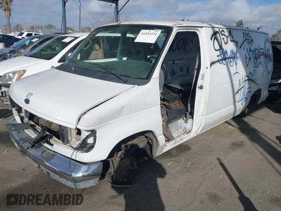 2001 Ford Econoline Cargo with VIN 1FTRE14281HA77986, listed as a IAAI auction lot 41493232 with 151,753 mi miles and . Bid and sale history available at DreamBid. Image 2.