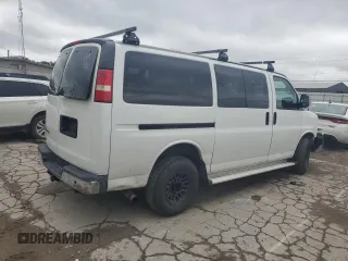 2014 Chevrolet Express Passenger 1LT with VIN 1GAZGYFG9E1207695, listed as a Copart auction lot 62146754 with 108,836 mi miles and Salvage title. Bid and sale history available at DreamBid. Image 3.
