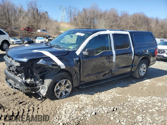 2023 Ford F-150 with VIN 1FTFW1P83PKE89261, listed as a Copart auction lot 46786025 with 9,079 mi miles and Salvage title. Bid and sale history available at DreamBid. Image 1.
