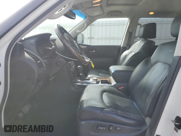 2012 Infiniti QX56 7-passenger with VIN JN8AZ2NE4C9017396, listed as a Copart auction lot 75180134 with 152,957 mi miles and Salvage Title. Bid and sale history available at carsss.com. Image 7.