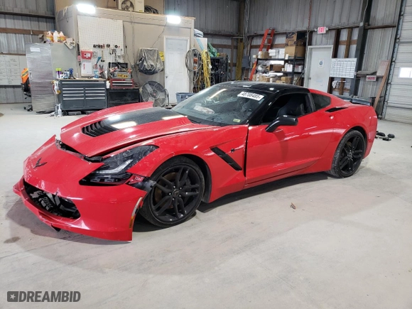 2015 Chevrolet Corvette Z51 3LT with VIN 1G1YM2D77F5117833, listed as a Copart auction lot 48708485 with 93,261 mi miles and Salvage Title. Bid and sale history available at carsss.com. Image 1.