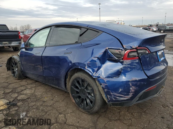2020 Tesla Model Y Long Range with VIN 5YJYGDEE6LF024397, listed as a Copart auction lot 46519605 with 81,236 mi miles and Non Repairable. Bid and sale history available at DreamBid. Image 2.