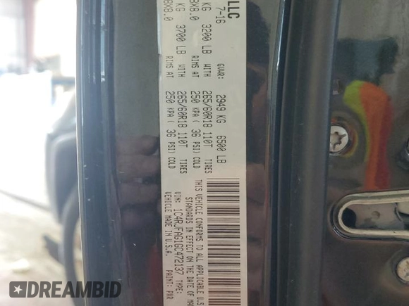 2016 Jeep Grand Cherokee Laredo z VIN 1C4RJFAG1GC472137, wystawiony jako Copart lot #56153775 z przebiegiem 103 384 mil mil oraz Szkoda całkowita • Salvage title. Historia ofert i sprzedaży dostępna na DreamBid. Obrazek 13.